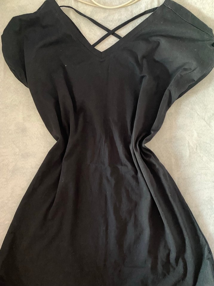 Siyah mini yazlik elbise az kullanilmis - Görsel 2