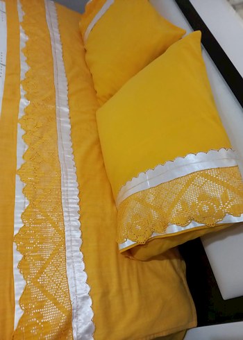 Sarı Nakışlı Renkli pike takımı - Görsel 2