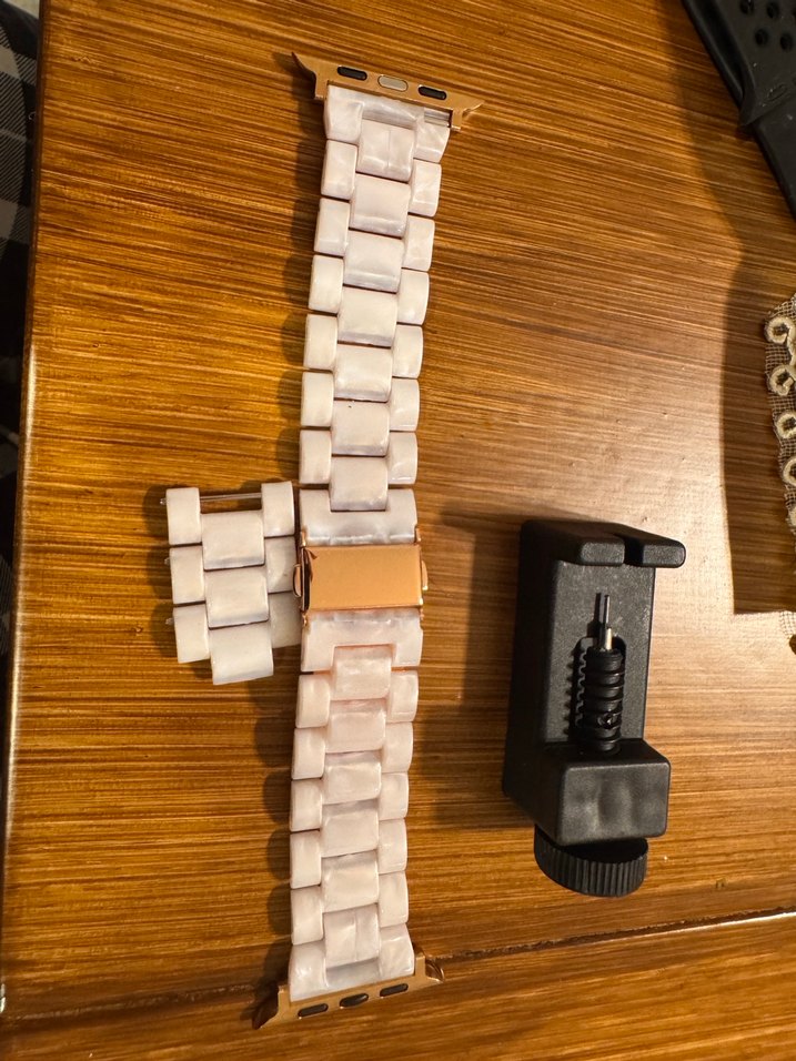 Apple watch 9 -45 mm için uyumlu İnci Pembesi Modern Saat Kordon - Görsel 3