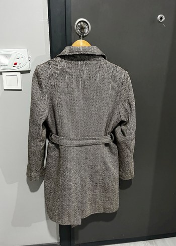 Kadın Kemerli Yün Kaban - Görsel 2