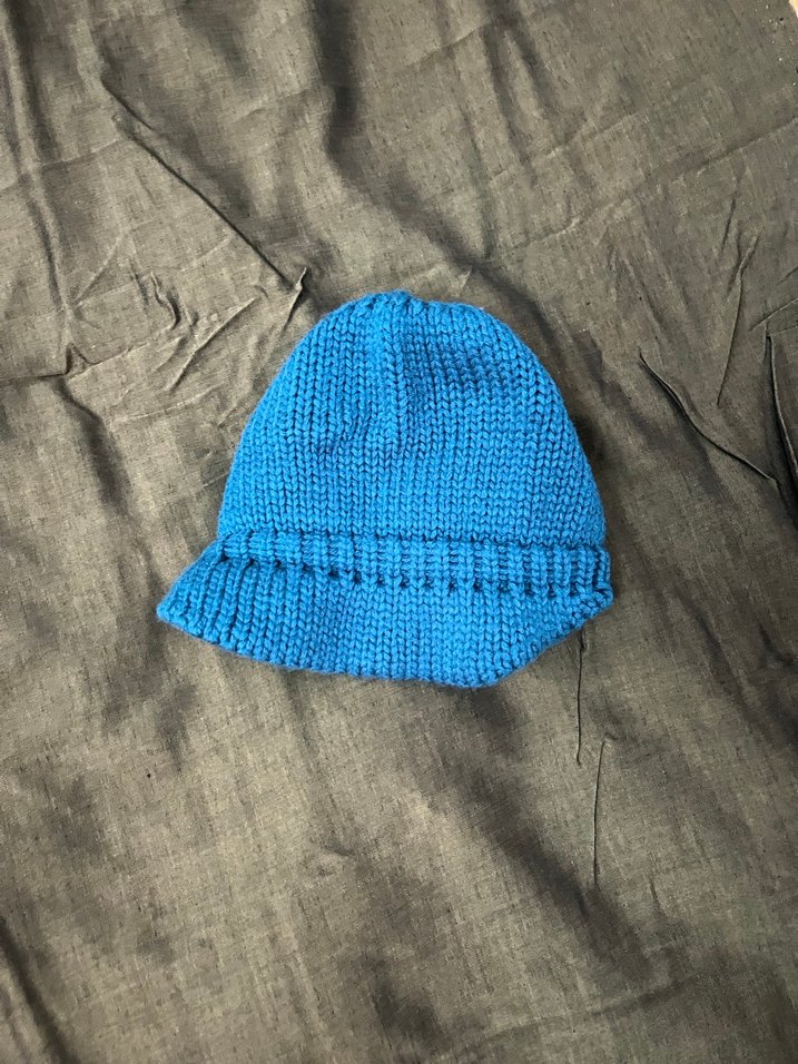 Mavi Örgü kız çocuk Bere - Görsel 2