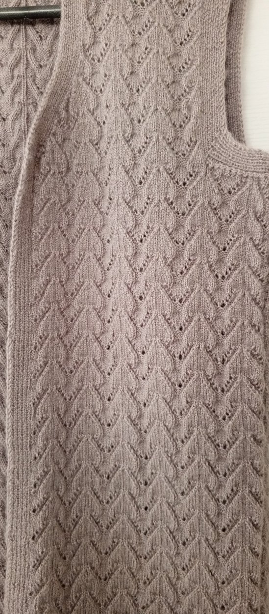 Bej Örgü V Yaka Kadın Yelek - Görsel 2