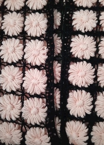 Uzun Pembe  aparatlı Örgü  Yelek - Görsel 2