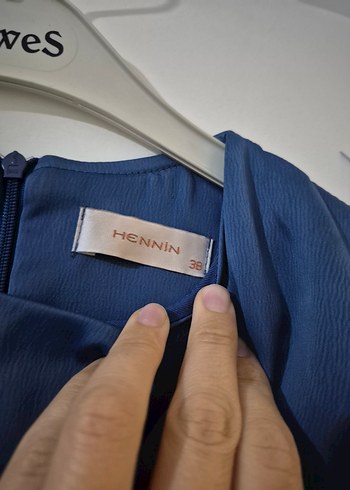 38 Beden mavi Renk Mavi Drapeli Uzun Kadın Abiye Elbise