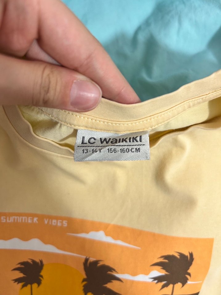 LCW Kız Çocuk Sarı Baskılı Tişört 13-14Y - Görsel 3