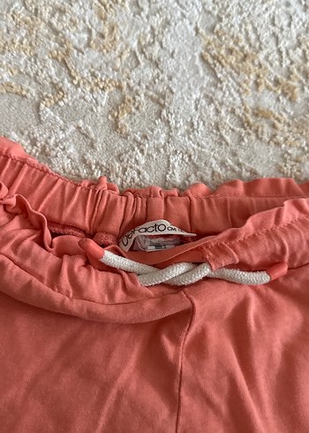 Turuncu Pamuklu kız çocuk Şort - Görsel 2