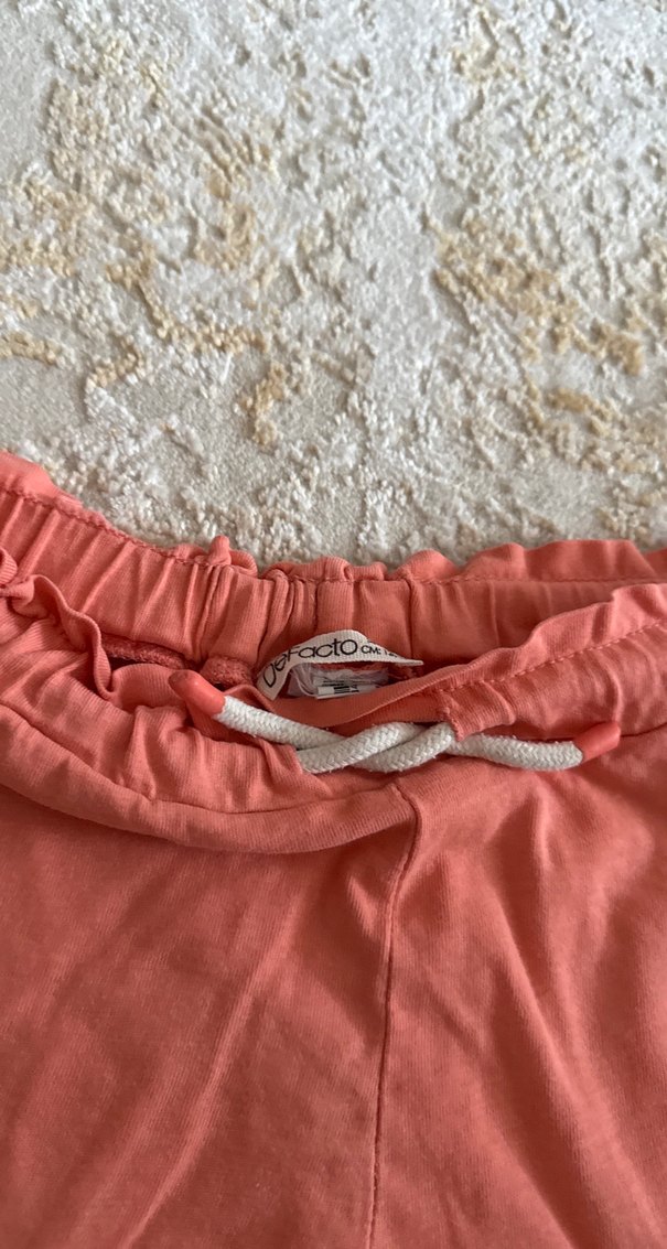 Turuncu Pamuklu kız çocuk Şort - Görsel 2