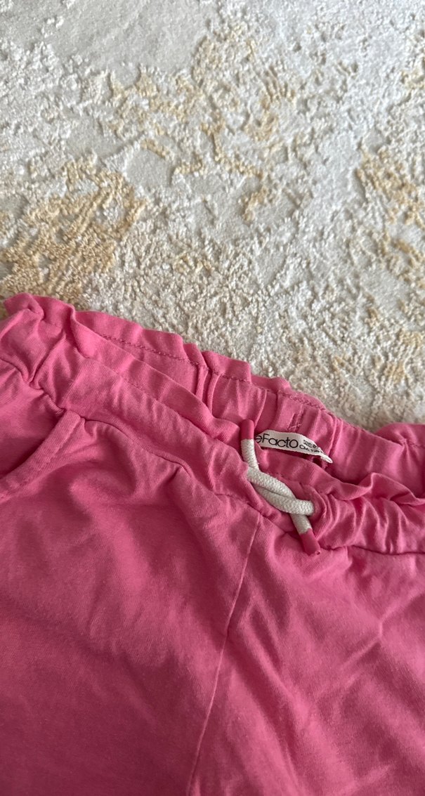 Pembe  penye kız çocuk şort - Görsel 3