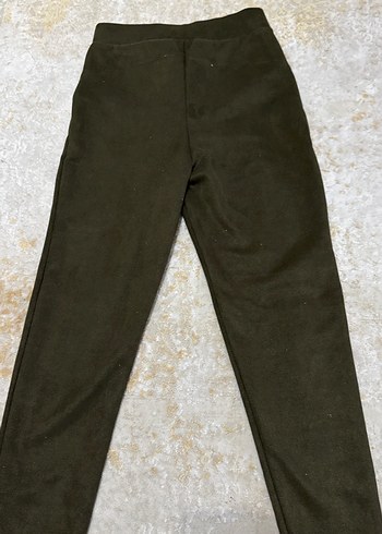 Haki Kadın Süet Kumaş tayt - Görsel 6