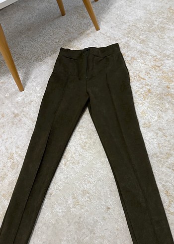 Haki Kadın Süet Kumaş tayt - Görsel 3