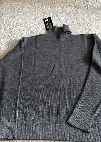 Gri Balıkçı Yaka Kadın Yün Kazak - Görsel 2