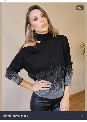 Gri Balıkçı Yaka Kadın Yün Kazak - Görsel 5