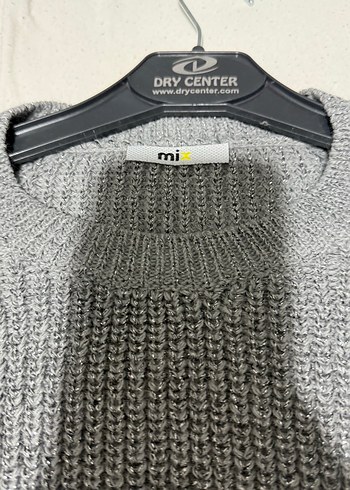 Gri Simli Örgü Kadın Kazak - Görsel 5