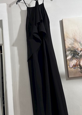 Siyah Uzun abiye elbise - Görsel 4