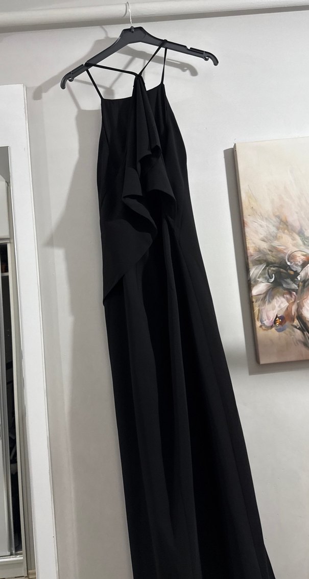 Siyah Uzun abiye elbise - Görsel 4