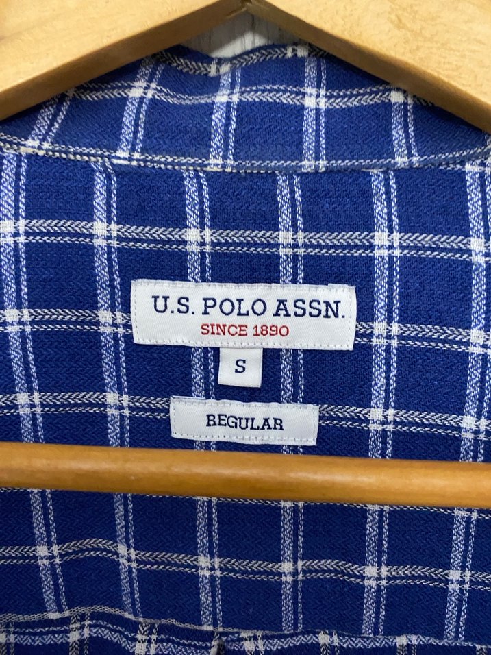 U.S. Polo Erkek Lacivert Kareli Uzun Kollu Gömlek - Görsel 3