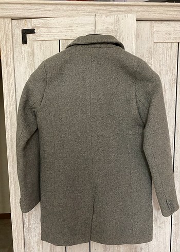 Erkek 9-10 yaş gri yünlü kaban - Görsel 2