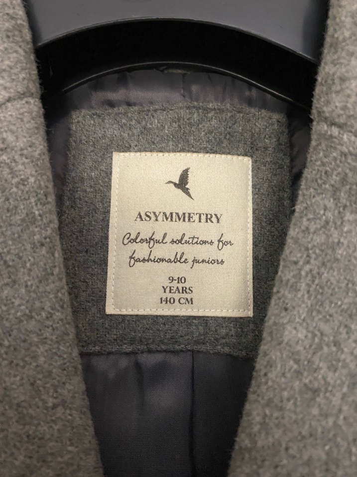 Erkek 9-10 yaş gri yünlü kaban - Görsel 4