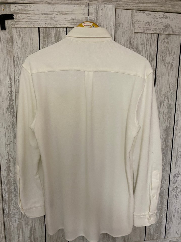 U.S. Polo Uzun Kollu Beyaz-Ekru Erkek Gömlek - Görsel 2