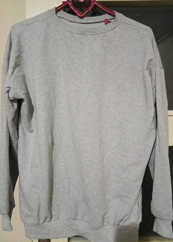 Gri Baskılı Kadın Sweatshirt - Görsel 2