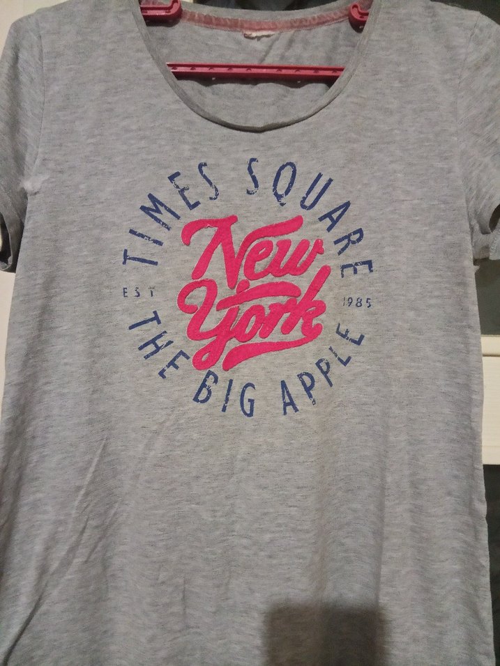 Kız Çocuk Gri Baskılı Kısa Kollu Tişört - Görsel 2