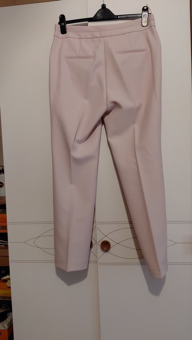 Bej Midi Kadın Kumaş Pantolon - Görsel 3