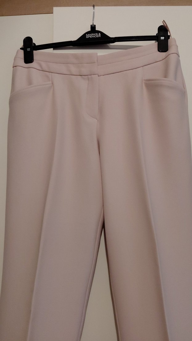 Bej Midi Kadın Kumaş Pantolon - Görsel 2