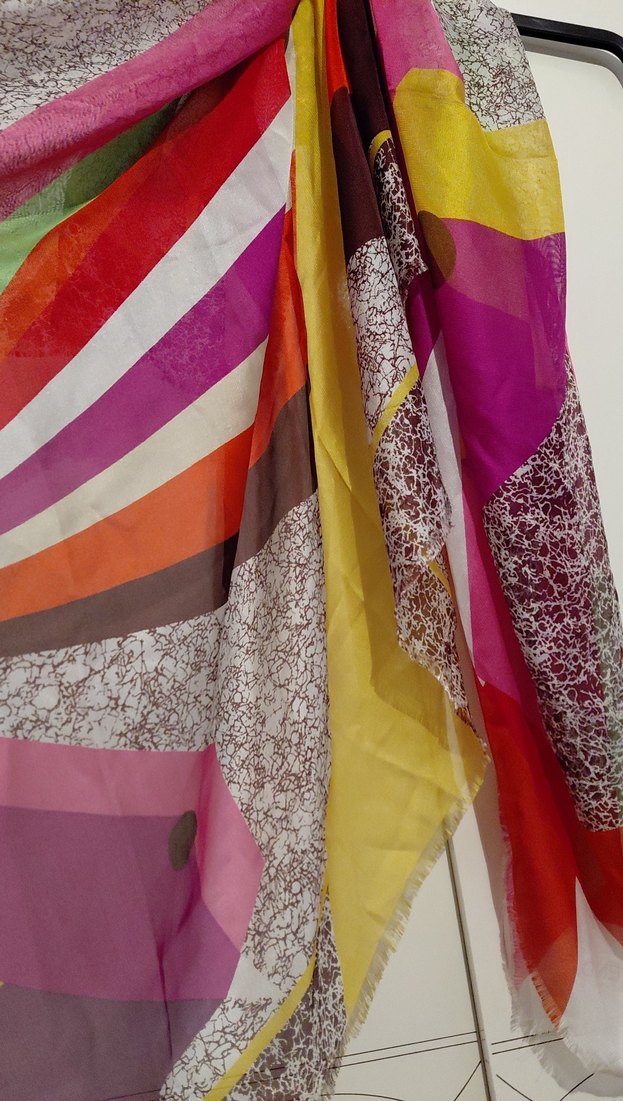 Renkli Bohem Kadın  fular - Görsel 3