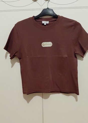 Kadın Kahverengi Süet Tişört - Görsel 2