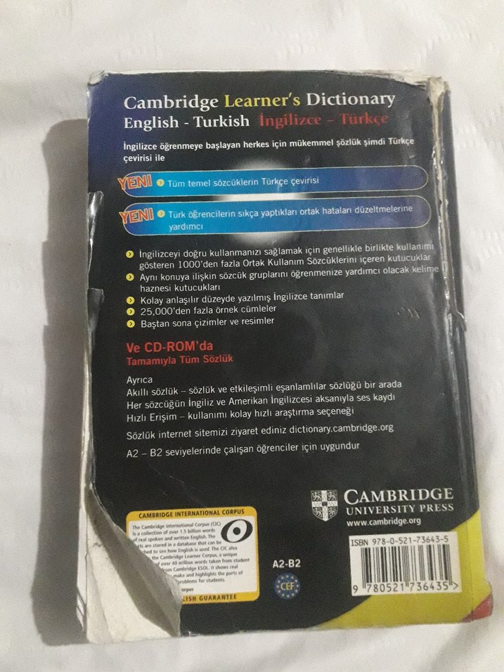 Cambridge İngilizce-Türkçe Öğrenci Sözlüğü CD'li - Görsel 2