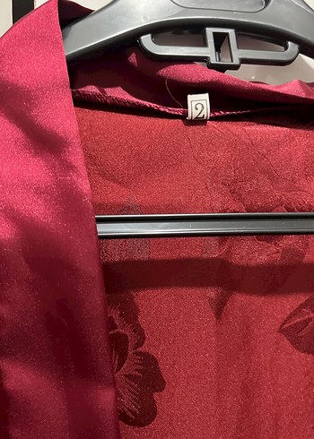 Bordo Kadın Bohem Midi Sabahlık - Görsel 5