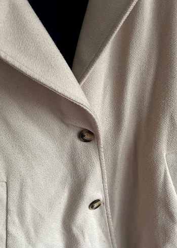 Bej Düğmeli Midi Kadın Kaban - Görsel 2