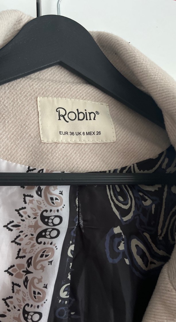 Bej Midi Boy Düğmeli  Kabanı - Görsel 5