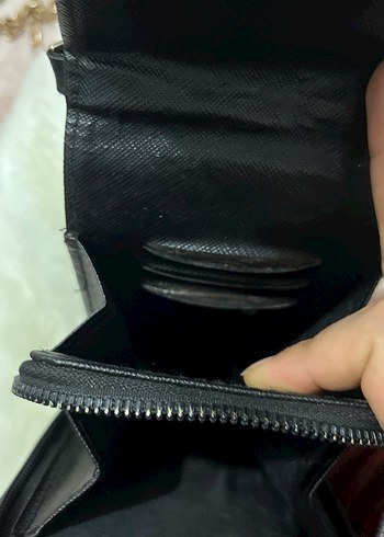 Zincir Detaylı Siyah Deri Kadın Çapraz Çanta - Görsel 3