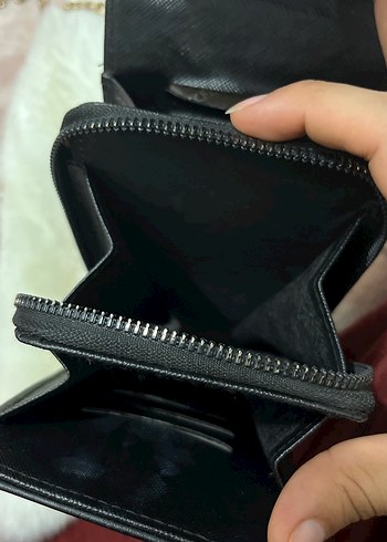 Zincir Detaylı Siyah Deri Kadın Çapraz Çanta - Görsel 4