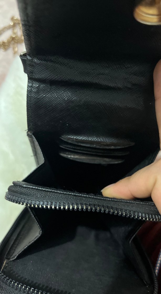 Zincir Detaylı Siyah Deri Kadın Çapraz Çanta - Görsel 3