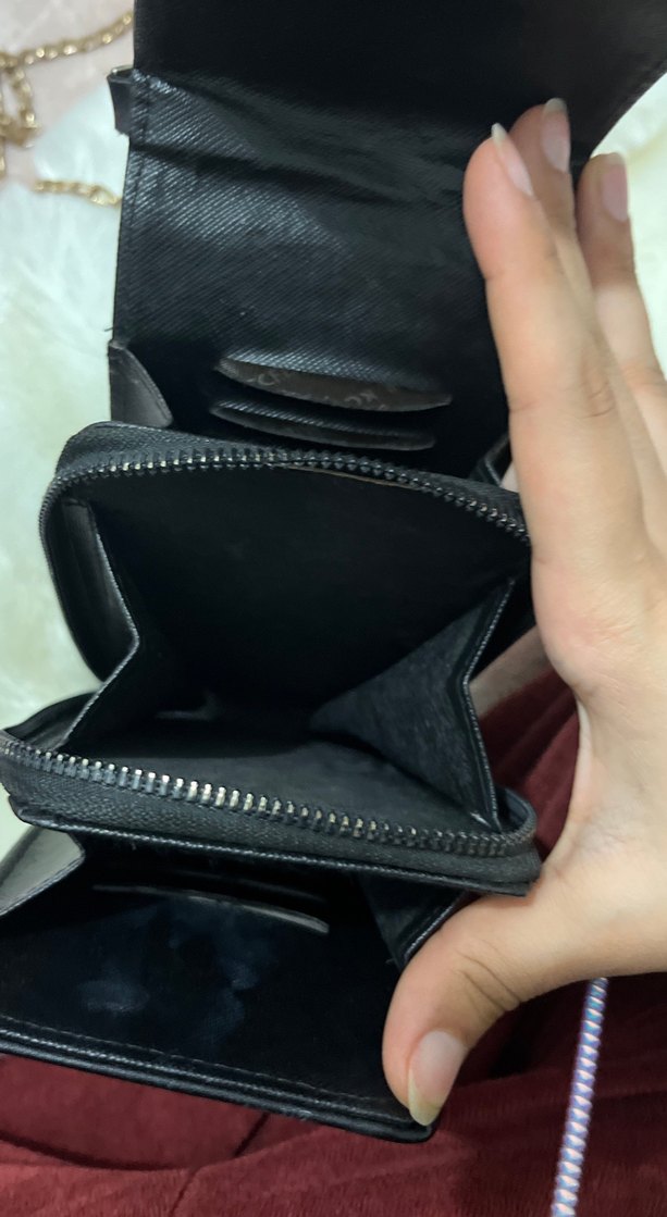 Zincir Detaylı Siyah Deri Kadın Çapraz Çanta - Görsel 2