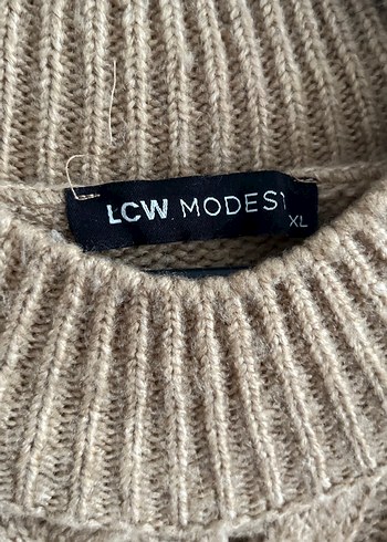 Bohem Tarz Uzun Kollu Kahverengi Örgü Kazak - Görsel 3