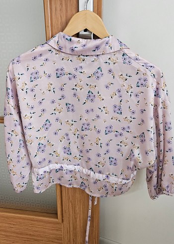 Düğmeli, Yarım Kollu, Pembe Kadın Bluz - Görsel 2