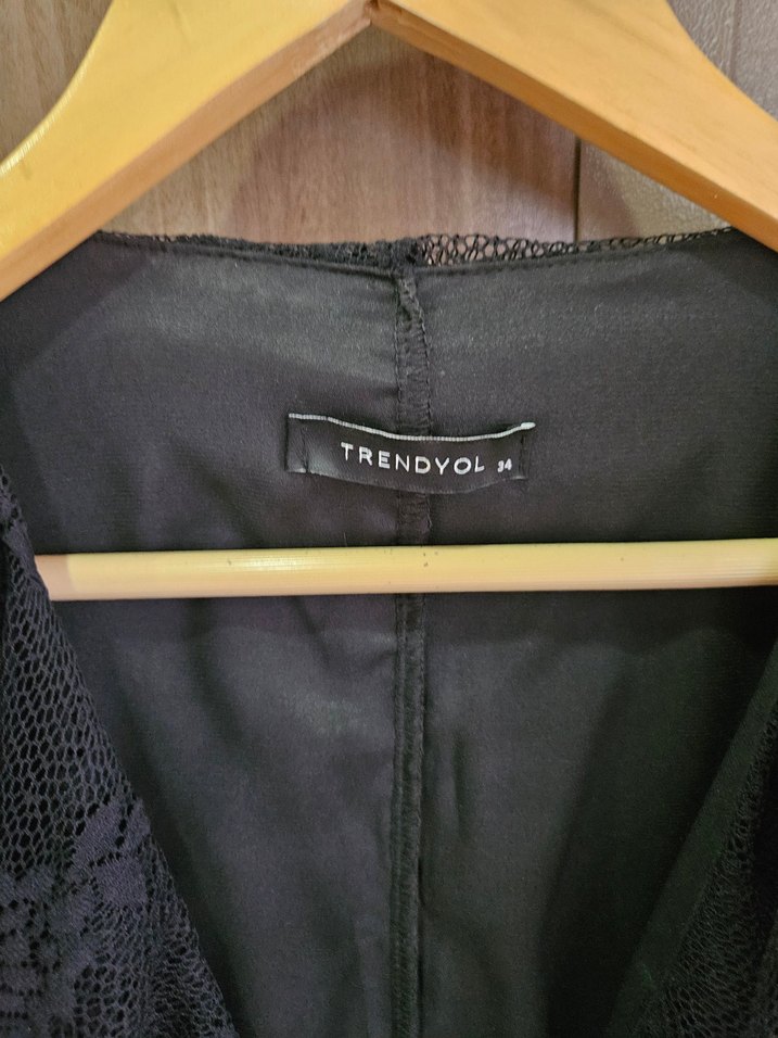 Siyah Uzun Kollu Drapeli Gotik Elbise - Görsel 3