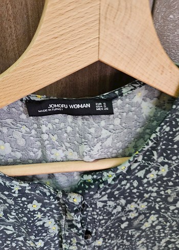 Uzun Gri Bohem Pamuk Elbise - Görsel 3