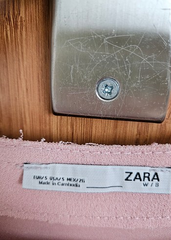 Düğmeli Kısa Kollu Pembe Bluz - Görsel 4