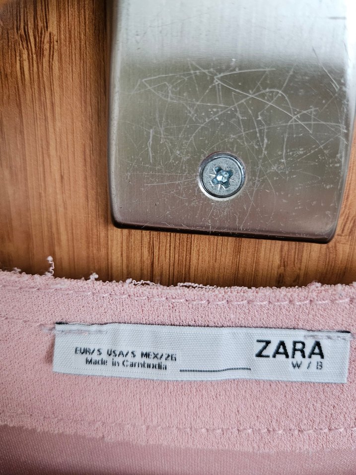 Düğmeli Kısa Kollu Pembe Bluz - Görsel 4