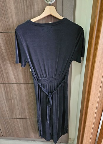 Antrasit Kadın Modal Midi Elbise - Görsel 2