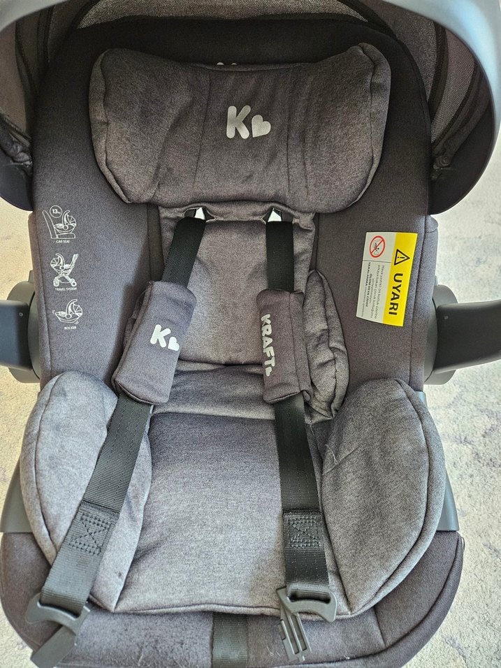 siyah gri bebek arabası puseti - Görsel 2