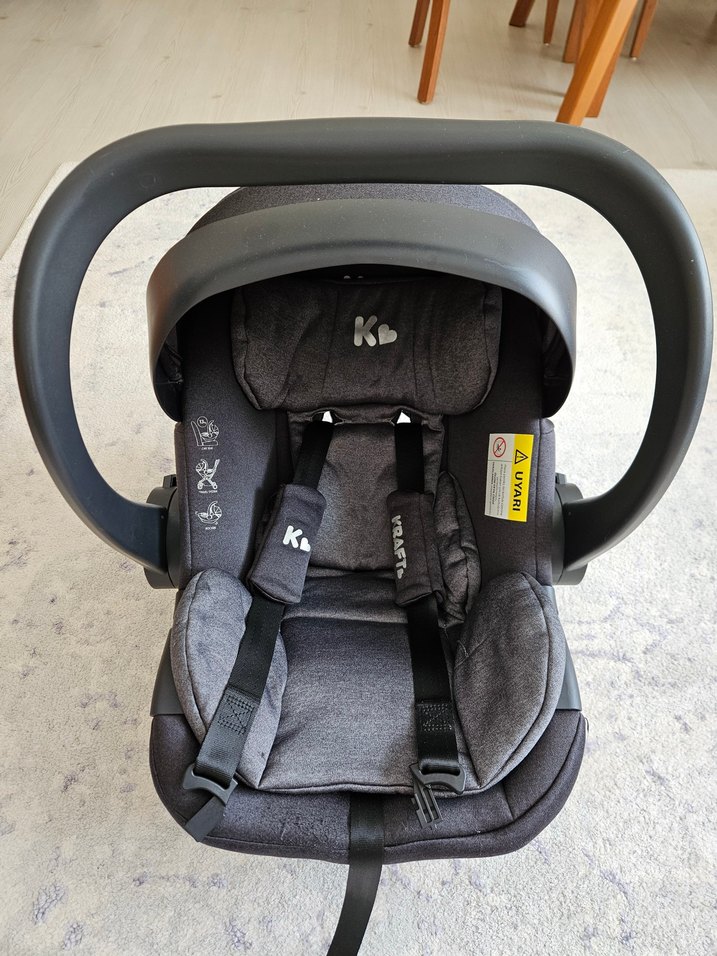 siyah gri bebek arabası puseti - Görsel 3