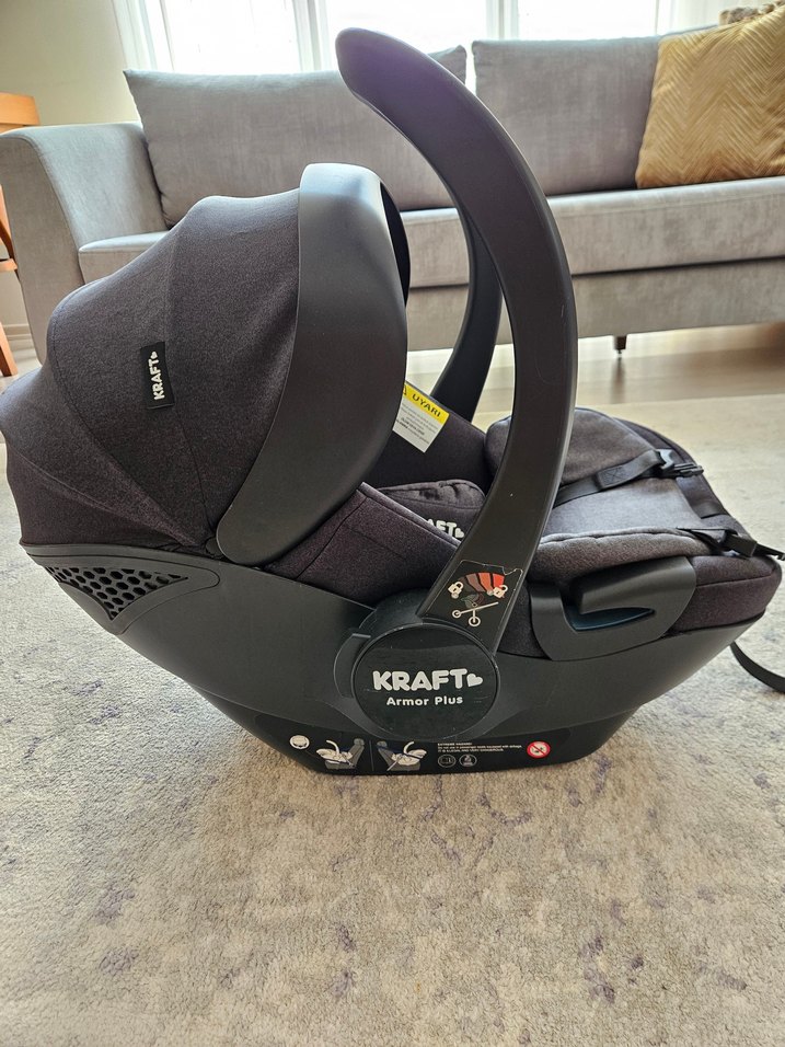 siyah gri bebek arabası puseti - Görsel 4