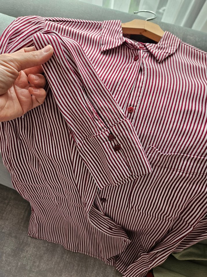 Çizgili uzun kollu gömlek - Görsel 3