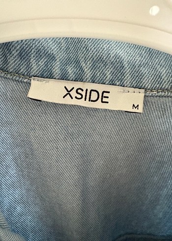 Mavi Denim Kısa Kollu Midi Tulum - Görsel 4