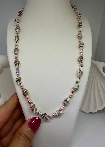 Uzun Boncuklu Bohem Kolye - Görsel 2